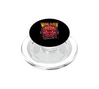 Music is Fun - Cuffie e lettore audio retrò con teschio PopSockets PopGrip per MagSafe