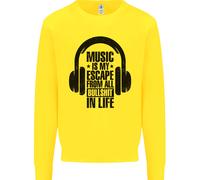 Music Is il Mio Fuga Da B/S IN Life Rock Bambini Felpa Maglione
