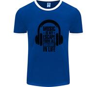 Music Is il Mio Fuga Da B/S IN Life Rock Uomo Ringer