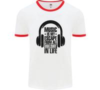 Music Is il Mio Fuga Da B/S IN Life Rock Uomo Ringer