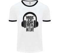 Music Is il Mio Fuga Da B/S IN Life Rock Uomo Ringer