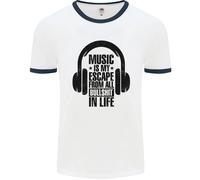 Music Is il Mio Fuga Da B/S IN Life Rock Uomo Ringer