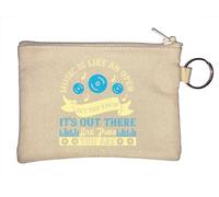 Music is like an open sky. you know it's out there... and there you are slogan, portamonete beige, Beige, Taglia unica