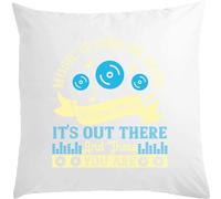Music is like an open sky. You know it's out there... and there you are slogan White Pillow 40x40cm With Filler White