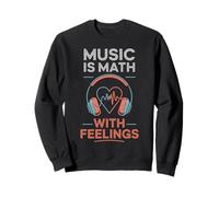 Music Is Math With Feelings Headphones Heartbeat Art Felpa