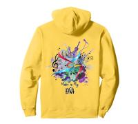 Music Is My DNA Ritmo Grafica Vintage Retro Musicista Felpa con Cappuccio