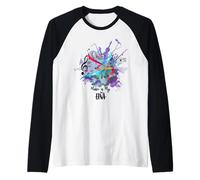 Music Is My DNA Ritmo Grafica Vintage Retro Musicista Maglia con Maniche Raglan