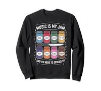 Music Is My Jam Divertente Amante Pun Rock Jazz Blues Pop Folk Felpa