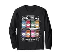 Music Is My Jam Divertente Amante Pun Rock Jazz Blues Pop Folk Maglia a Manica
