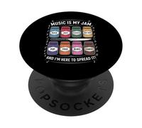 Music Is My Jam Divertente Amante Pun Rock Jazz Blues Pop Folk PopSockets PopGrip Adesivo