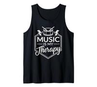 Music Is My Therapy, batterista, idea regalo per musica rock Canotta
