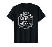 Music Is My Therapy, batterista, idea regalo per musica rock Maglietta