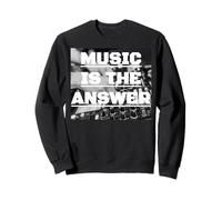 Music Is The Answer - Maglietta DJ Mixing Desk EDM Music Tee Felpa