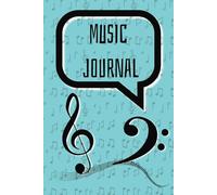 Music Journal: Lined pages on the right for music lyrics and note taking- Blank Sheet Music on the left for music notes