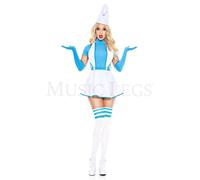 Music Legs Sexy Blu Buddy da Donna Costume Halloween Gnomi Bizzarra 70887