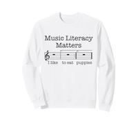 Music Literacy Matters Mi Piace Mangiare Cuccioli Funny Meme Felpa