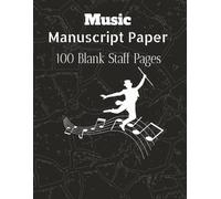 Music Manuscript Paper: Blank sheet Music Notebook | 100 Pages 14 Staves per Page | Full 8.5'' x 11'' inches | Elegant vintage looking