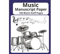 Music Manuscript Paper: Blank Sheet Music Notebook | Staff Paper Notebook | Staff Manuscript Pad | 8.5x11 inches | 100 Pages