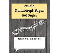 Music Manuscript Paper: Musician’s Manuscript Book | Blank Sheet Music Notebook | Page/8,5"x11"-100 pages | Music theory workbook
