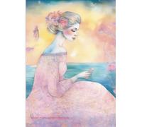 Music Manuscript Paper: Spacious Staff Pages for Writing and Learning, Watercolor Princess themed cover