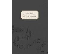 Music Manuscript Paper with Dot Grid Notes: Dark Gray Music Theory Notebook for Students,: 110 Pages, 6x9 Pocket Size Staff Paper & Dotted Pages Hybrid for Songwriting and Composition