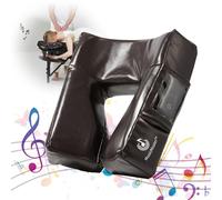 Music Master - Cuscino massaggiante Bluetooth ad alta fedeltà, per lettino da massaggio, ultra morbido, con grande apertura per gli occhi per un comfort superiore, cioccolato nano
