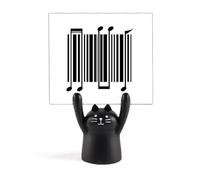 Music Melody Scanning Art Deco Fashion Memo Holder Cartoon Black Cat Stand Decorazione