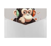 Music Monkey - Cartella portadocumenti con 6 scomparti, resistente, per schedario, ufficio, curriculum