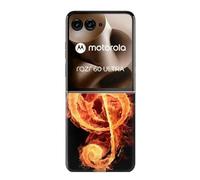 Music Note Burn Case Cover Custodia per Motorola Razr 60 Ultra, Razr Ultra 2025