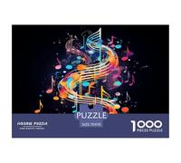 Music Note Puzzle Intrattenimento Creativo 1000 Pezzi Musical Symbol Puzzle Di Cartone Decorazione Perfetta Classici Giochi Per Uomini E Donne 70x50cm/1000pcs
