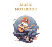 Music Notebook for Girls - 100 Blank Sheets, 10 Staves Per Page: Music Manuscript Paper for Guitar, Piano and Composition | 6x9 inch | Staff Paper Notebook for Teens, Kids and Students