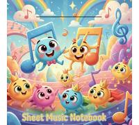 Music Notebook Fun & Colorful Staff Paper for Kids with Music Theory & Growth Tracker. 60 Sheets. Staff Manuscript Paper Notebook: Perfect Sheet Music ... Hand-Tracing Growth Pages & Square Format
