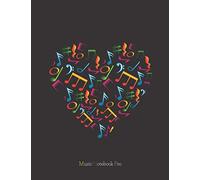 Music Notebook Pro | Advanced 10 Staves Colour Interior With Educational Materials: Music Manuscript Paper | Composition Book | Notebook for Musicians | Staff Paper | Stave Paper