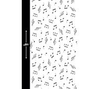 Music Notes Journal Notebook: 120 Lined pages with music note theme endpages, 5 x 8, for home, school, office supplies, self care, gift