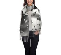 Music Notes Print Donna Sciarpa Elegante Sciarpe Grande Foulard Per Invernale Regalo Sera