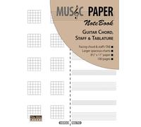 Ashkan Mashhour MUSIC PAPER NoteBook - Guitar Chord, Standard Staff (Tascabile)