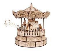 Music Park Puzzle In Legno 3D Con Carosello Musicale, Kit Da Assemblare, Idea Regalo Per Natale, Compleanno E Festività