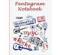 Music Pentagram Notebook: Large A4 format | 12 lines per page | 110 Pages | Libraio Matto