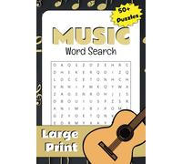 Music Puzzle Book: Word Searches with Easy to Read Print about Music, Instruments, Melody and More | 6x9 inches, 110 pages | 50+ Puzzles ... Gift for Vacations, Holidays, and Free Times