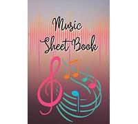 Music Sheet Book : - Manuscript Paper | Blank sheet Music Notebook | 100 Pages 12 Staves per Page | Full 8,5'' wide x 11'' high