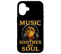 Music Soul Cuffie Moon Retro Sound Healing Custodia per iPhone 16