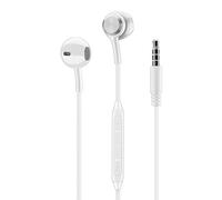 Music Sound | Auricolari a Filo - Design a Capsula - Connettore jack 3,5 mm - Stabili e Confortevoli - Ergonomici - Bianco