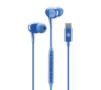 Music Sound - Auricolari In-Ear - Auricolari con Filo e Microfono - Compatibilità USB-C - Dettagli metallici - Colore Blu