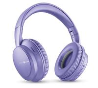 Music Sound BOOST Cuffia Wireless Around-Ear Pieghevole con Microfono Integrato, 3 Modalità EQ, Autonomia fino a 8 Ore, Design Ergonomico, Lilla