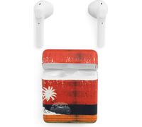 Music Sound Cuffie Bluetooth Auricolari True Wireless per Musica e Chiamate colore Bianco Fantasia Spiaggia - BTMSTWSCAPSULE212