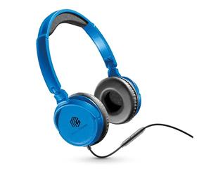 Music Sound / HEADBAND filo Basic/Cuffie on ear pieghevoli con filo e microfono - Jack 3.5 mm - Colore Blu, One Size