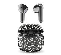 Music Sound - Showy Auricolari Bluetooth a Capsula, Design Ergonomico, Suono Equilibrato e Comfort Ottimale, Fantasia Urban Lines