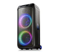 Music Sound SOUND BOX, Speaker Bluetooth Portatile, 110W, Luci RGB Sync, True Wireless, Maniglia e Ruote, 3 Ore di Autonomia, Audio Potente per Party Outdoor