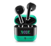 Music Sound, SPARK, Auricolari TWS, Bluetooth, Wireless, Display LED, Play Time 17 Ore, Pairing Automatico, Controlli Touch Sugli Auricolari, Verde
