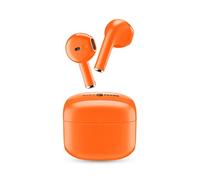 Music Sound SWAG Auricolari Wireless a Capsula, Bluetooth, 12 Ore di Riproduzione, Auto Pairing, Controlli Touch, Case Compatto - Arancione